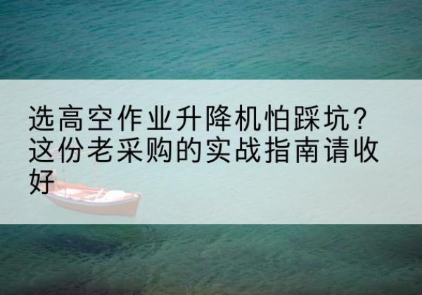 津南区高空作业升降机厂家推荐-选高空作业升降机怕踩坑？这份老采购的实战指南请收好